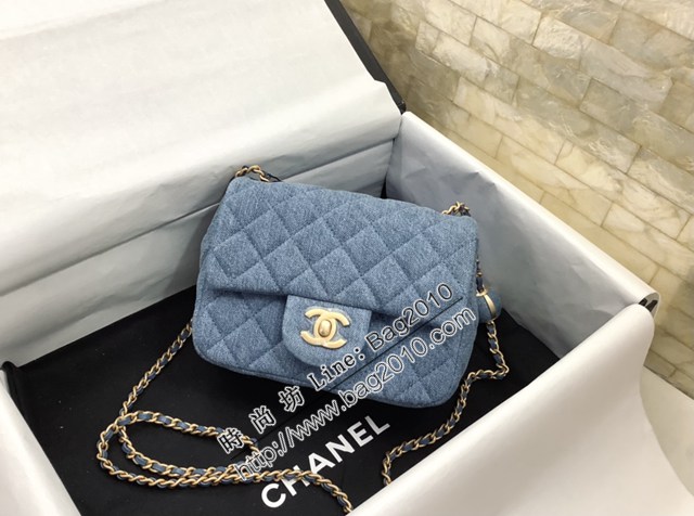 Chanel專櫃新款單肩斜挎鏈條女包 香奈兒AS1786爆款金屬cf銀鏈mini口蓋包 djc6392